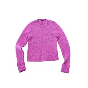 J. Crew Womens Lambswool Crewneck Sweater Size S Pink Long Sleeve Excellent